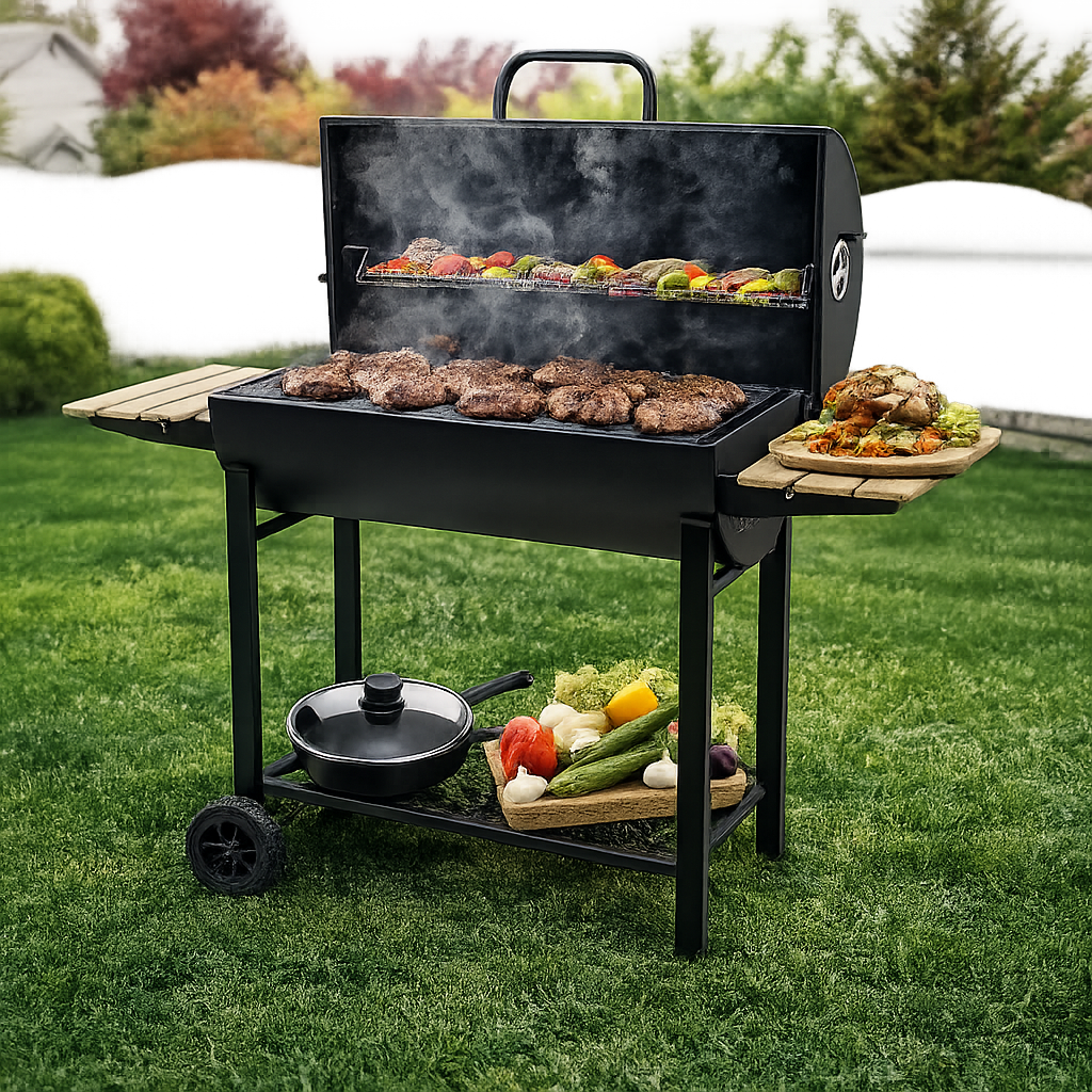 BlackHearth YardMaster Barrel Charcoal Cart Grill