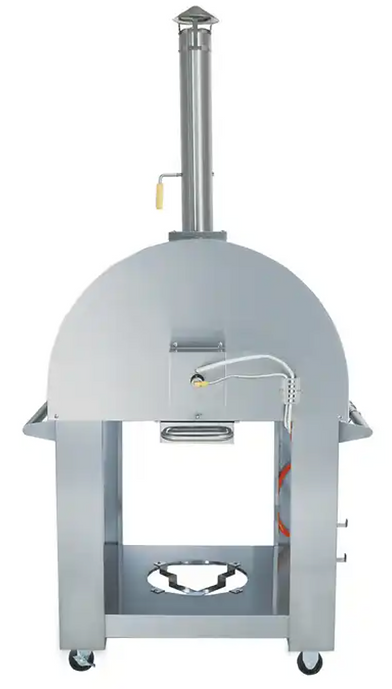 KoKoMo 32” Dual Fuel Pizza Oven - Gas or Wood-Fired Stainless Steel Outdoor Oven
