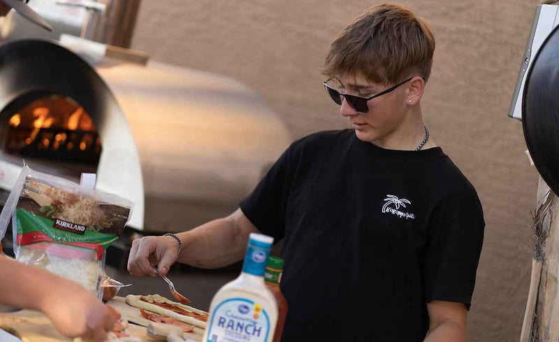 KoKoMo 32” Dual Fuel Pizza Oven - Gas or Wood-Fired Stainless Steel Outdoor Oven