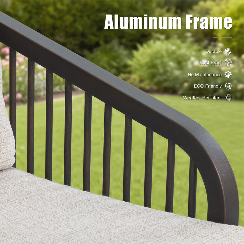 Asheville 5-Person Aluminum Patio Seating Set