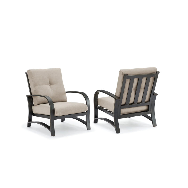 Chamber 5 Seat Patio Conversation Sofa Sets With Sunbrella® Cushions and Side Table