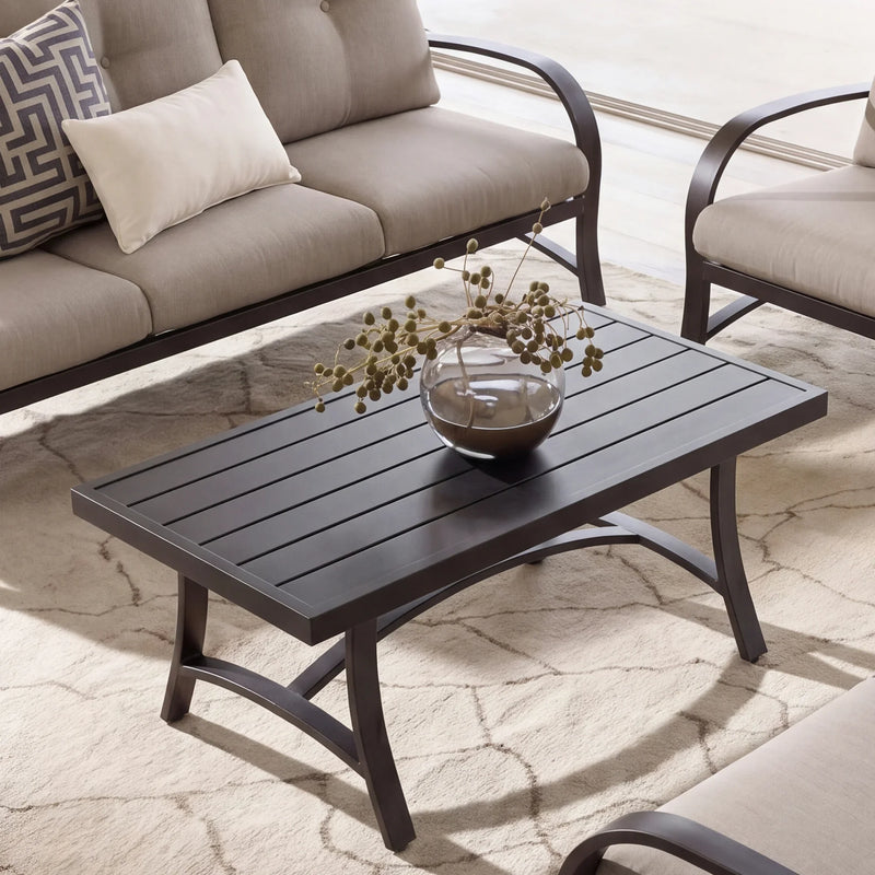 Chamber 5 Pieces Aluminum Outdoor Furniture Sofa Sets with Sunbrella® Cushions