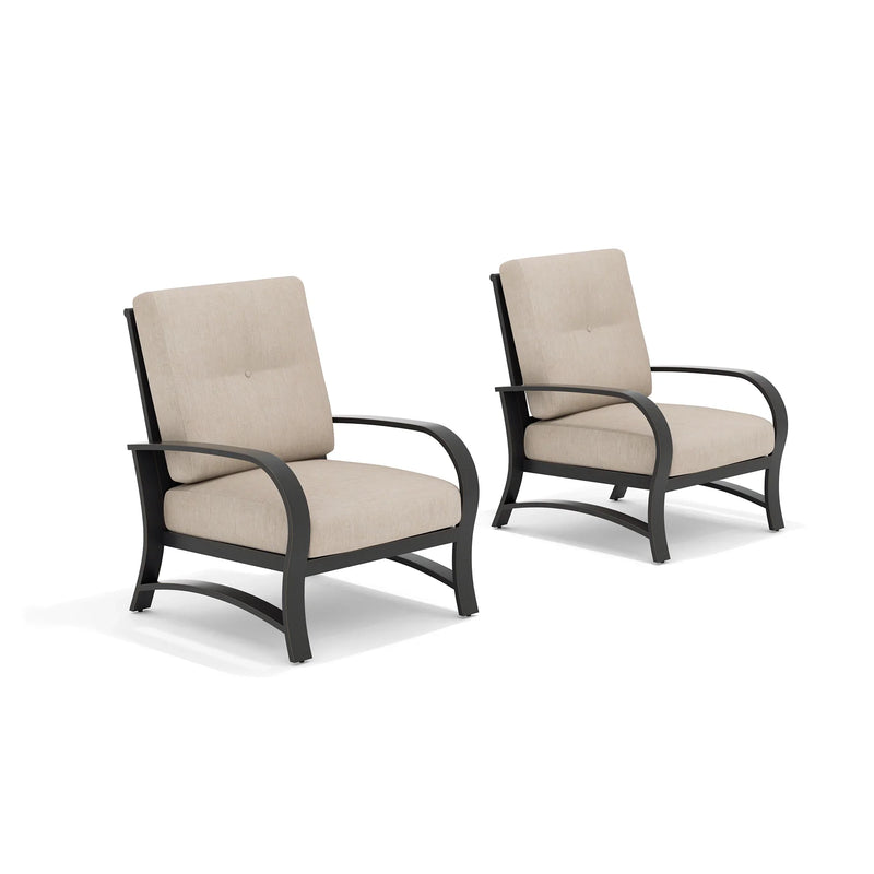 Chamber Aluminum Outdoor Sofa and 2 Chairs with Round Coffee Table