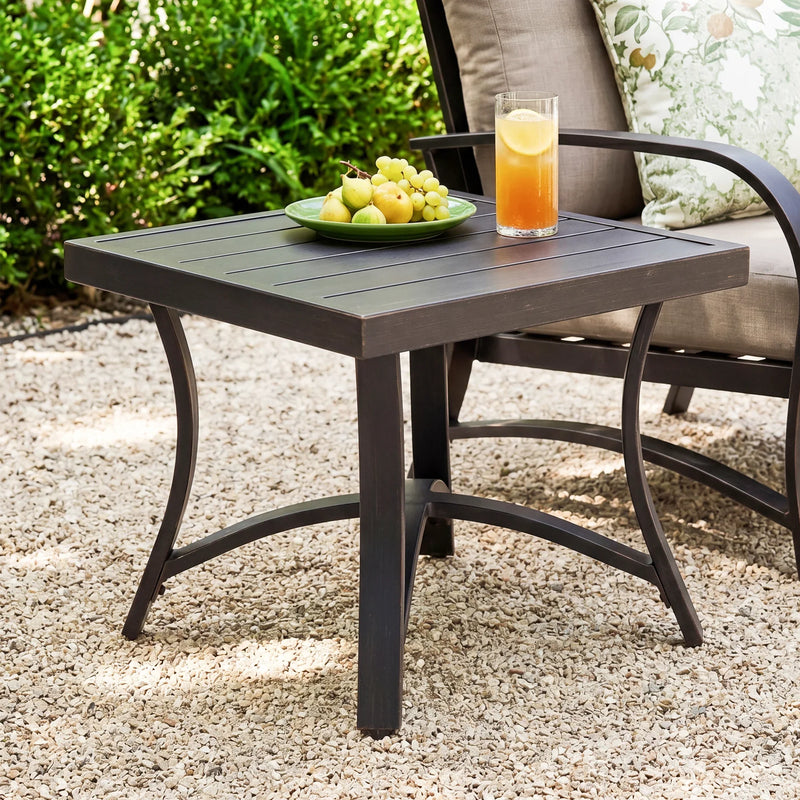 Chamber 3 Pieces Aluminum Patio Bistro Sets with Sunbrella® Cushions