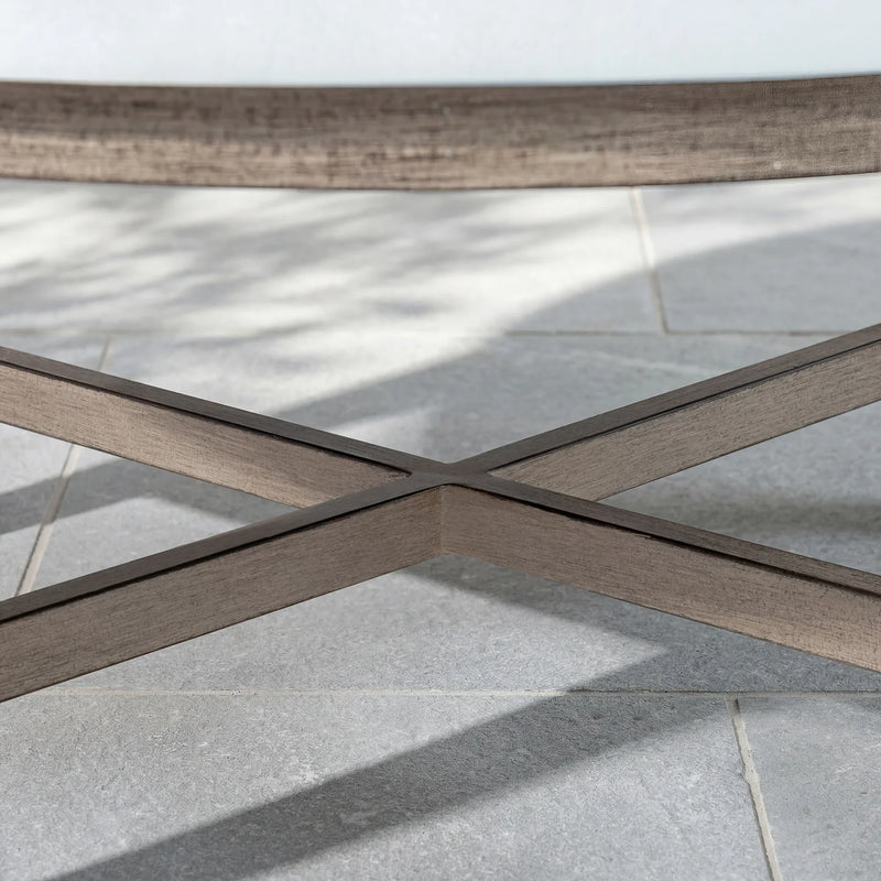 Harmonti 6-Piece Patio Conversation Set with Composite Concrete Round Coffee Tables