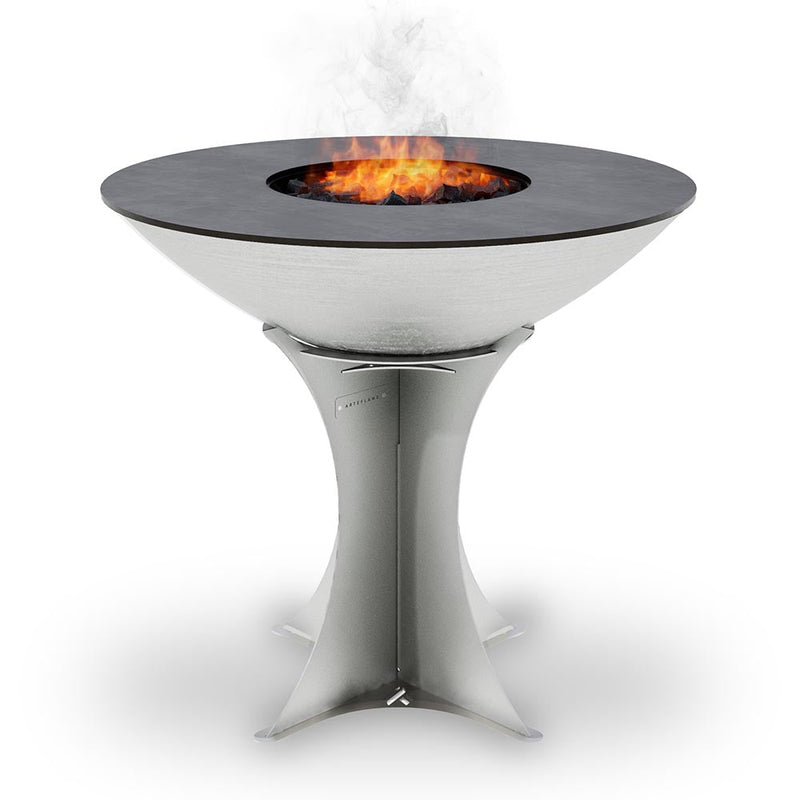 Arteflame 40″ Platinum Series — Stainless Fire Bowl Flat-Top Grill with Euro Base (Stainless or Powder-Coated Black)