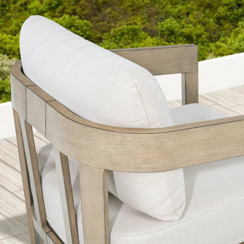 Harmonti 4-Piece Patio Conversation Set with Composite Concrete Round Coffee Tables